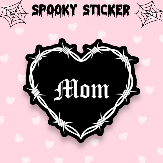 Gothic Mom Sticker, Spooky sticker, Gothic stationery, Mother’s Day gift, Strange Dollz Boudoir