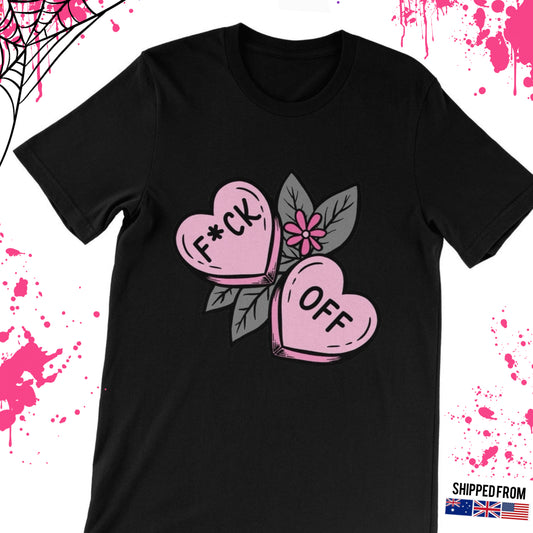 F*ck Off cute tattoo design, Short Sleeve T-Shirt