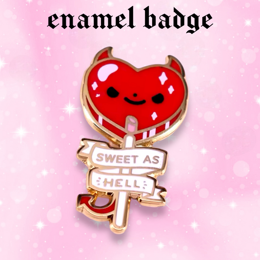 Kawaii goth badge