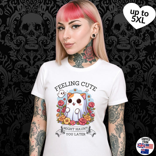 Feeling cute, might haunt you later, Softstyle T-Shirt, Halloween, kawaii, up to 5XL