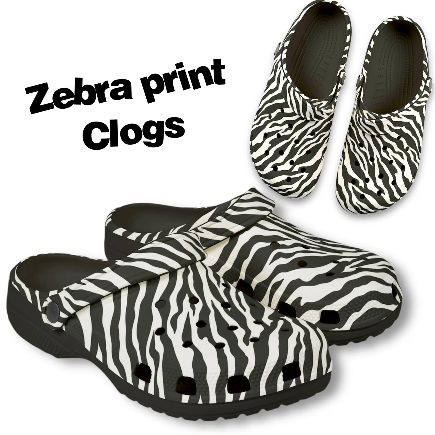 Zebra Print Clogs