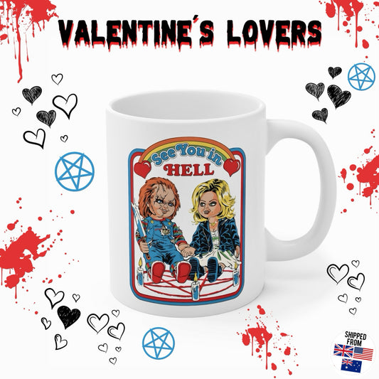 Chucky Valentine’s Mug, Horror Movie, Halloween