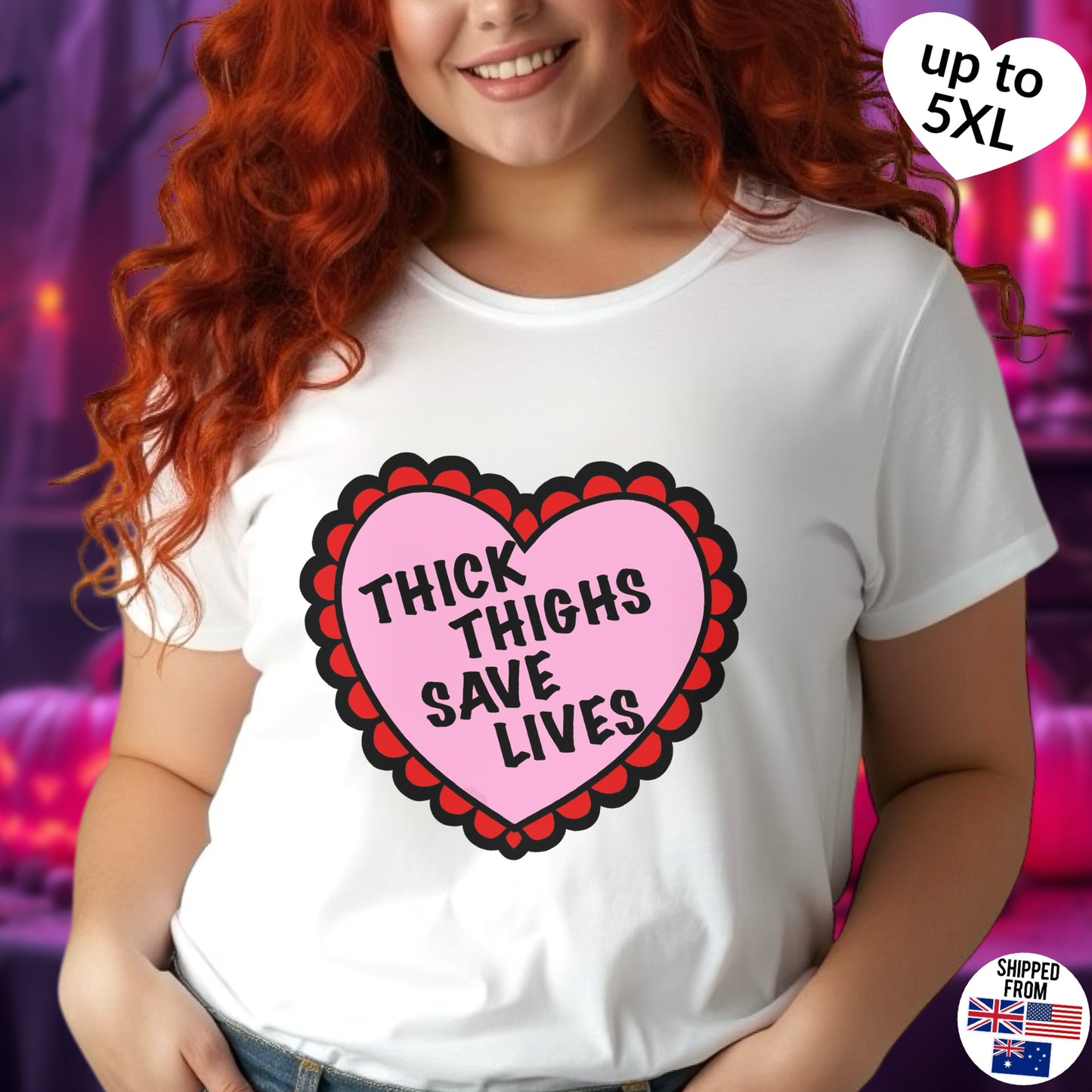 Thick Thighs Save Lives Softstyle T-Shirt, up to 5XL