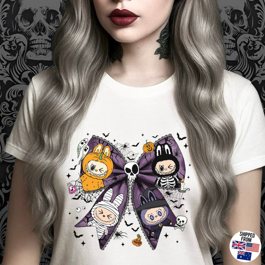 Spooky coquette Labubu tshirt