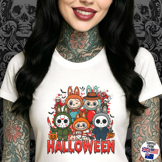Spooky Labubu Horror Movies T-shirt, Halloween