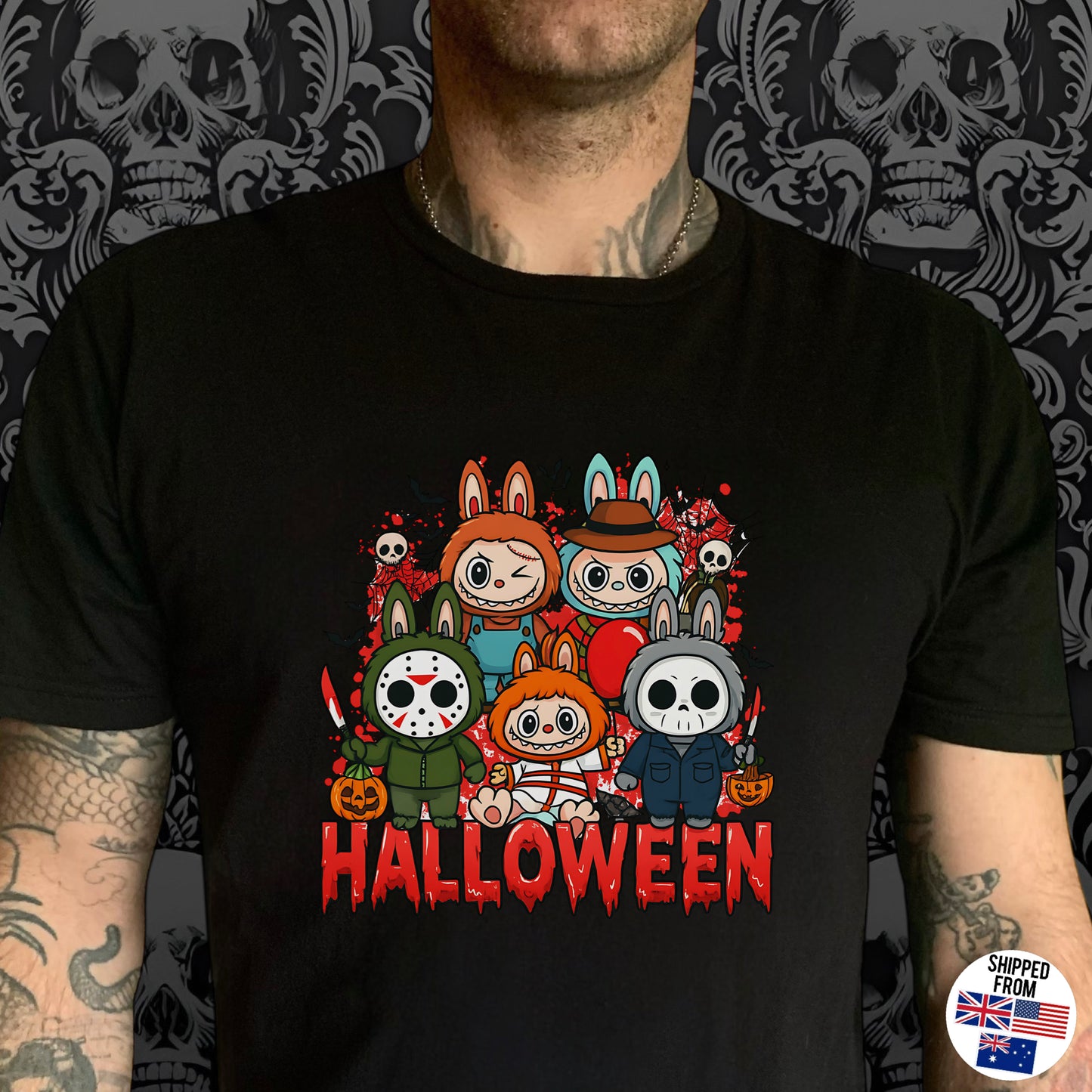 Spooky Labubu Horror Movies T-shirt, Halloween
