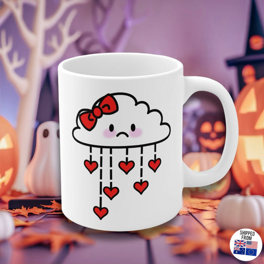 Cute sad cloud Mug, kawaii