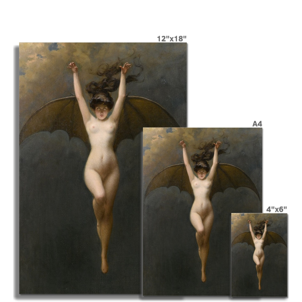 Vampire Bat Lady Poster, Nadja, Goth Wall Art