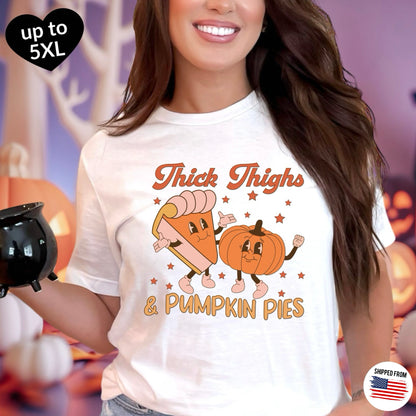 Thick Thighs and Pumpkin Pies,  Softstyle T-Shirt, up to 5XL