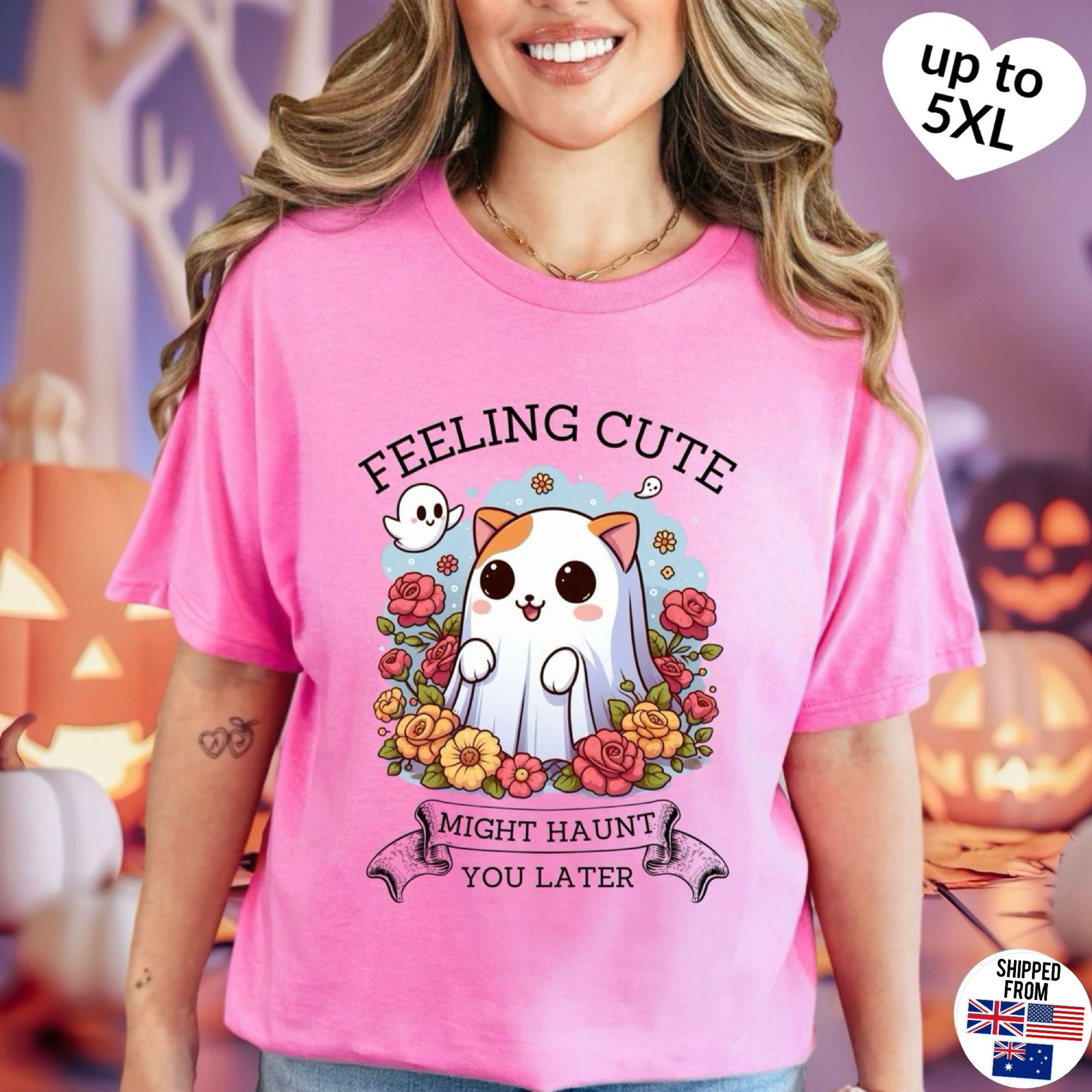Feeling cute, might haunt you later, Softstyle T-Shirt, Halloween, kawaii, up to 5XL