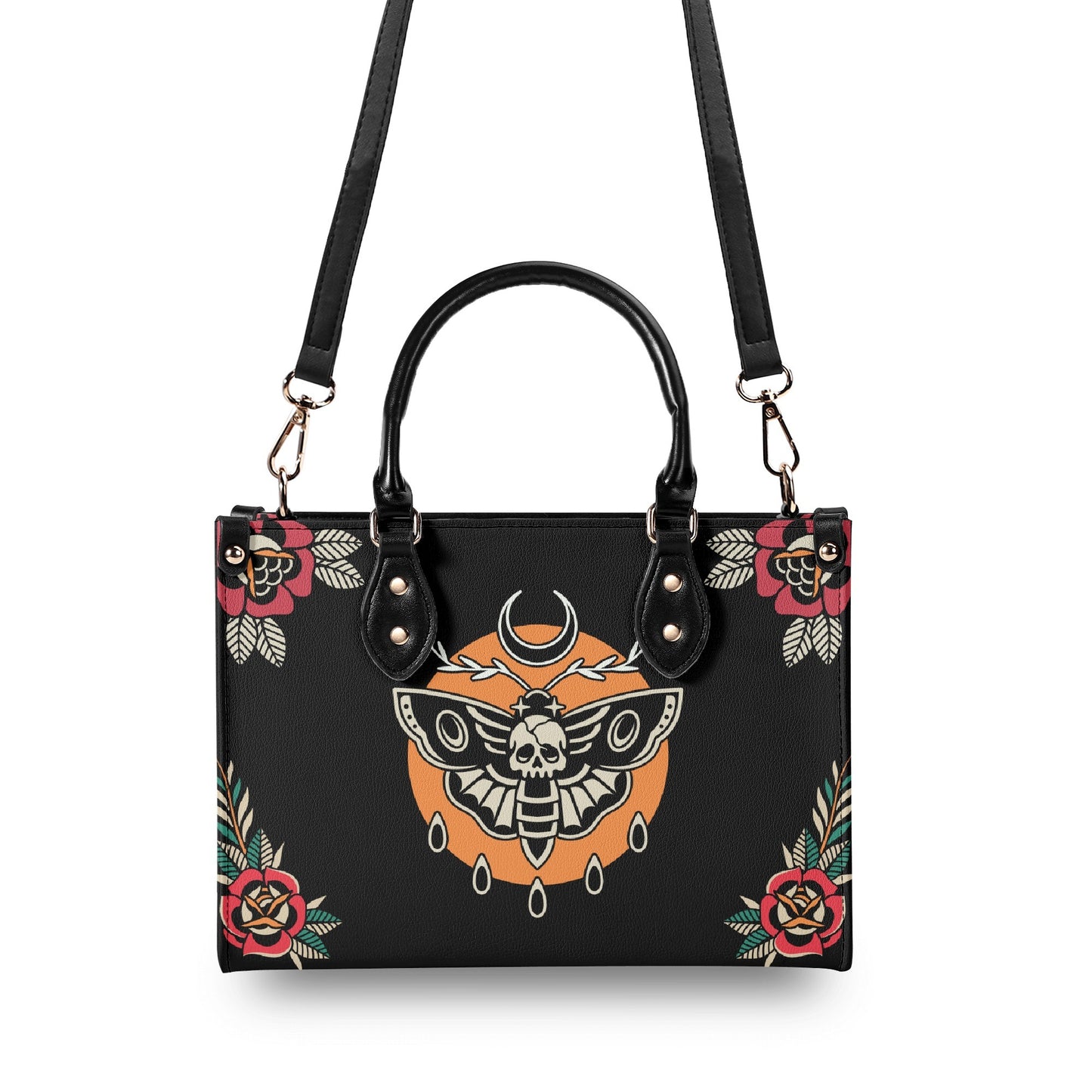 Death Moth Tattoo Vegan Leather Handbag