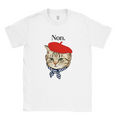 Funny cat T-shirt, French humour, NON !