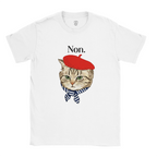 Funny cat T-shirt, French humour, NON !