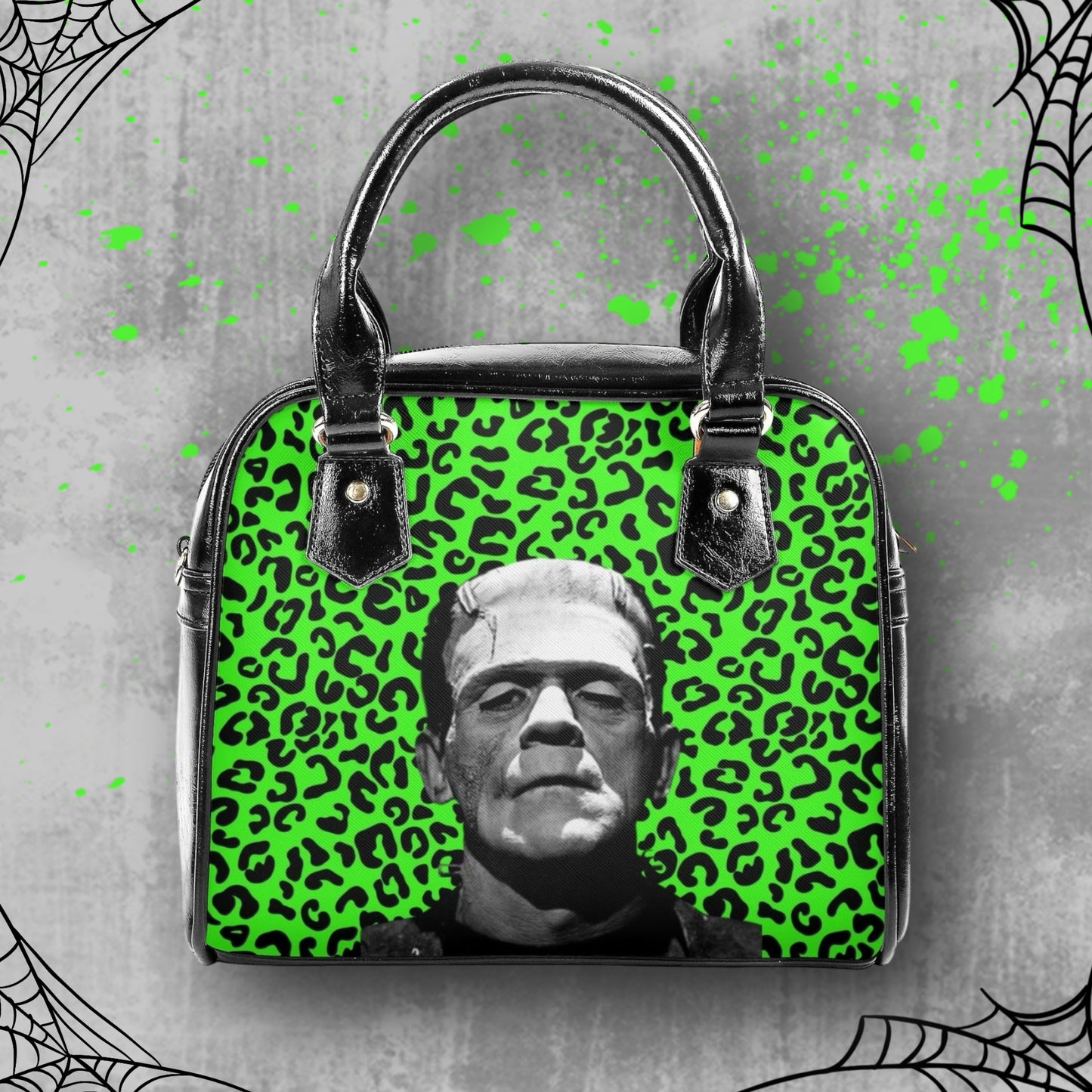 Frankenstein Vegan Leather Gothic Handbag,Horror Movie, Halloween