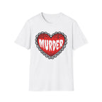 Murder, cute heart design, Softstyle T-Shirt