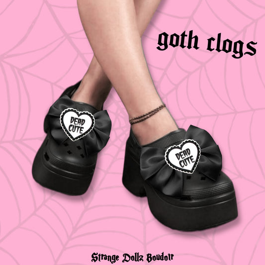 Goth platform heel clogs, Dead Cute, Strange Dollz Boudoir