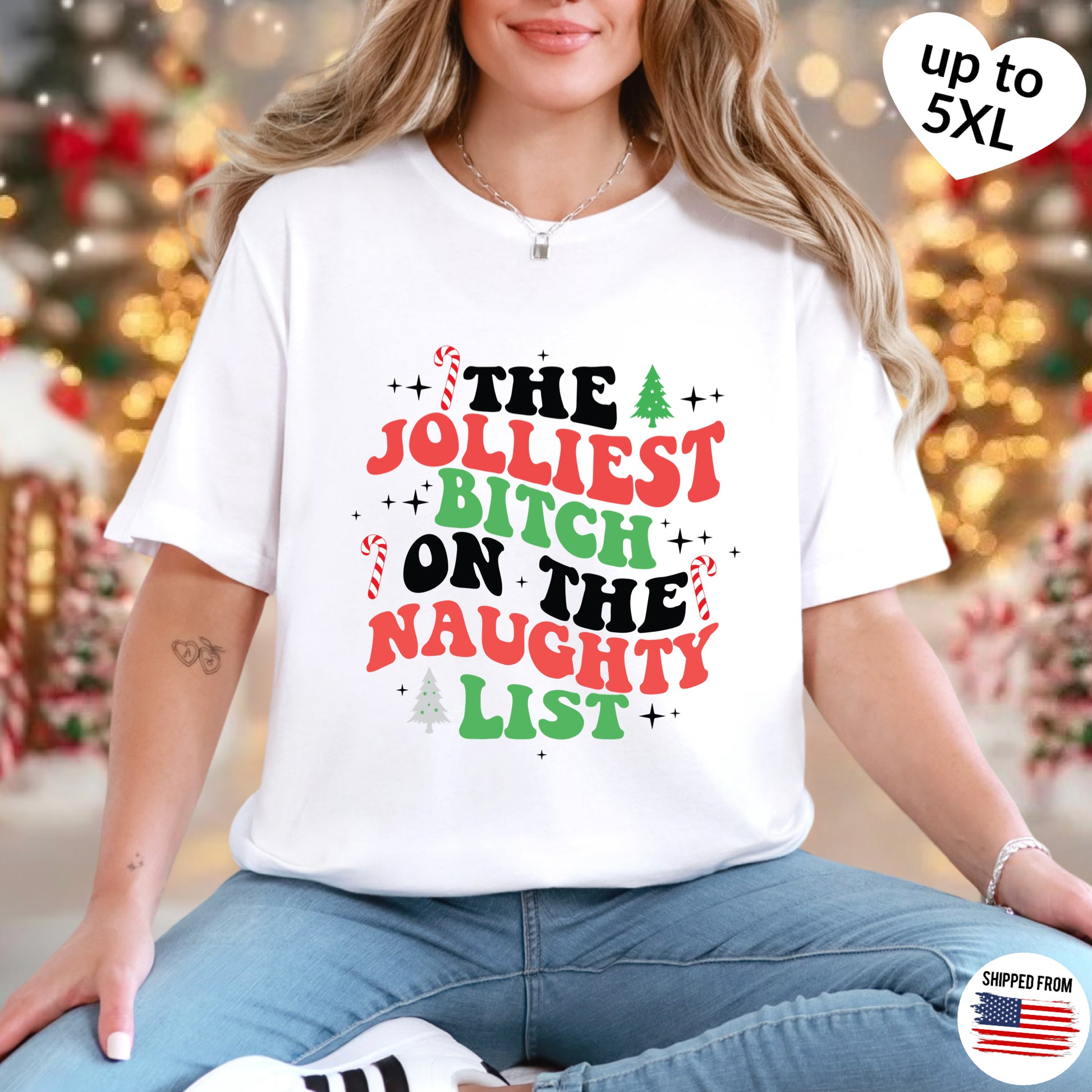 Naughty list Christmas tshirt