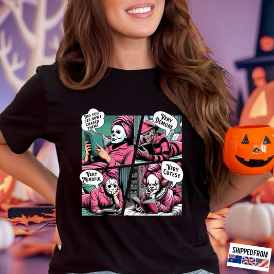 Demure horror movies, Pastel goth, Halloween Softstyle T-Shirt