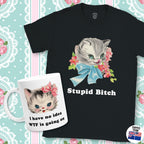 Cute silly kitten T-shirt, retro kitsch, WTF, Sassy Cat Lover T-Shirt