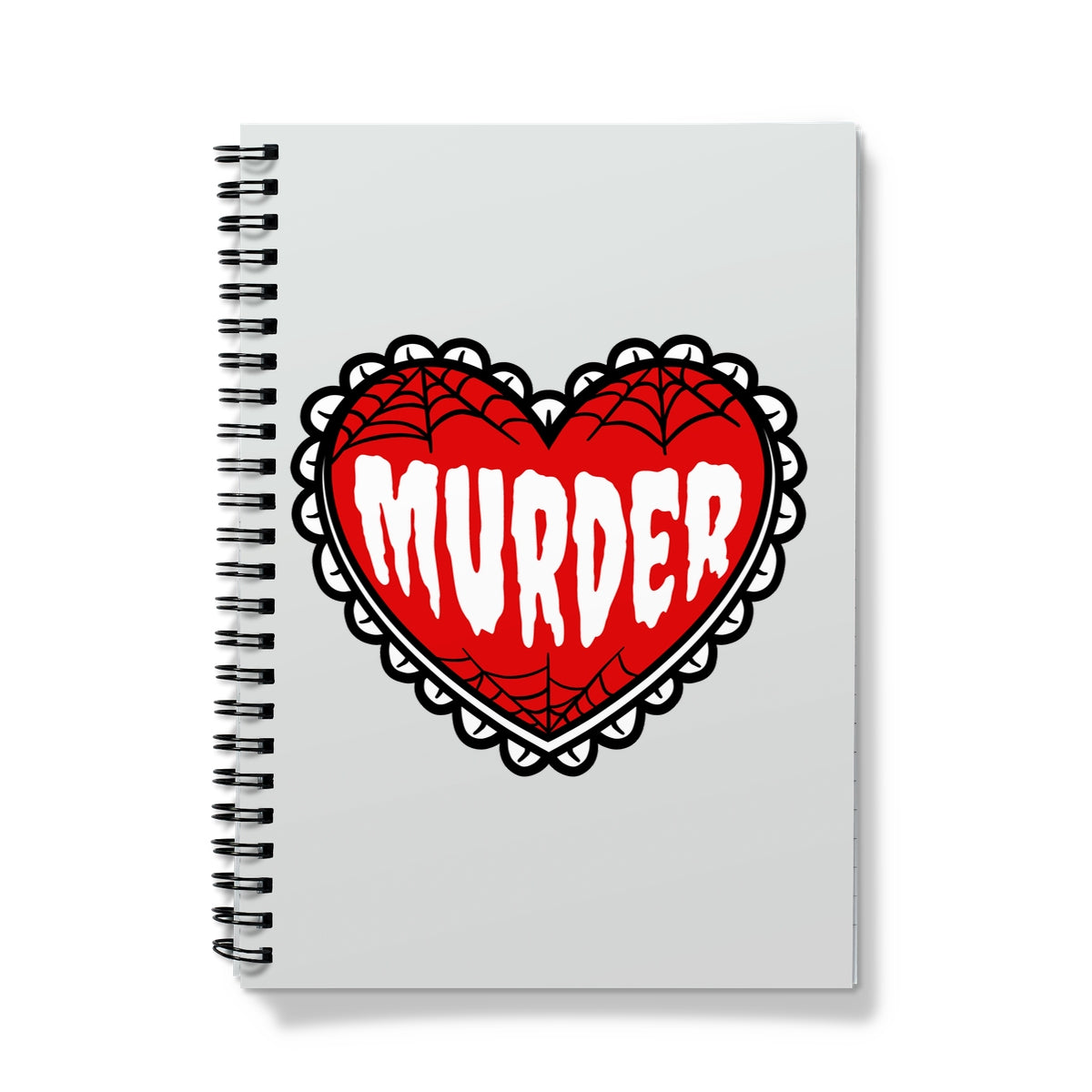 Murder, cute heart design Notebook