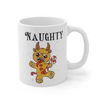 Naughty Krampus Gingerbread man, Christmas Mug