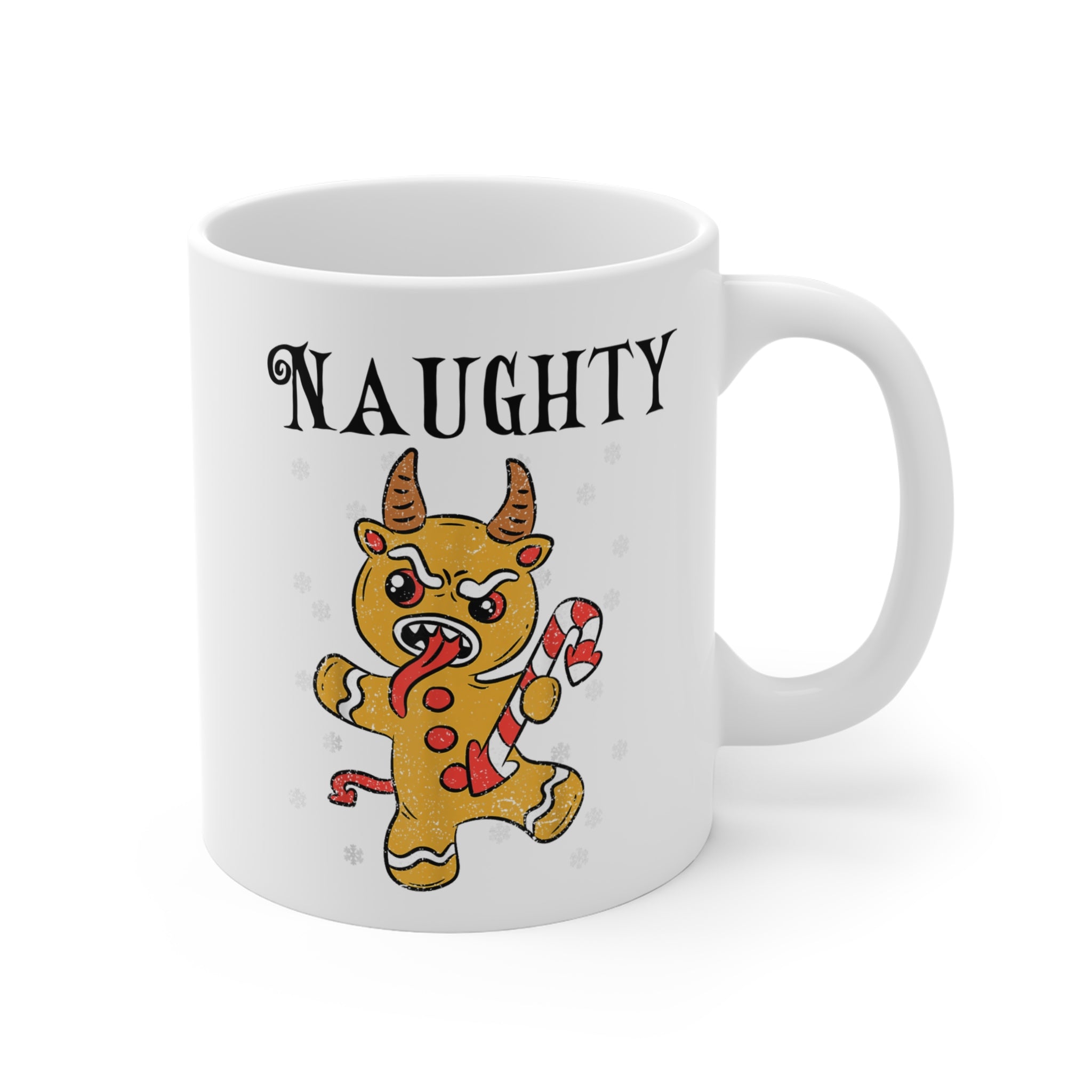 Naughty Krampus Gingerbread man, Christmas Mug