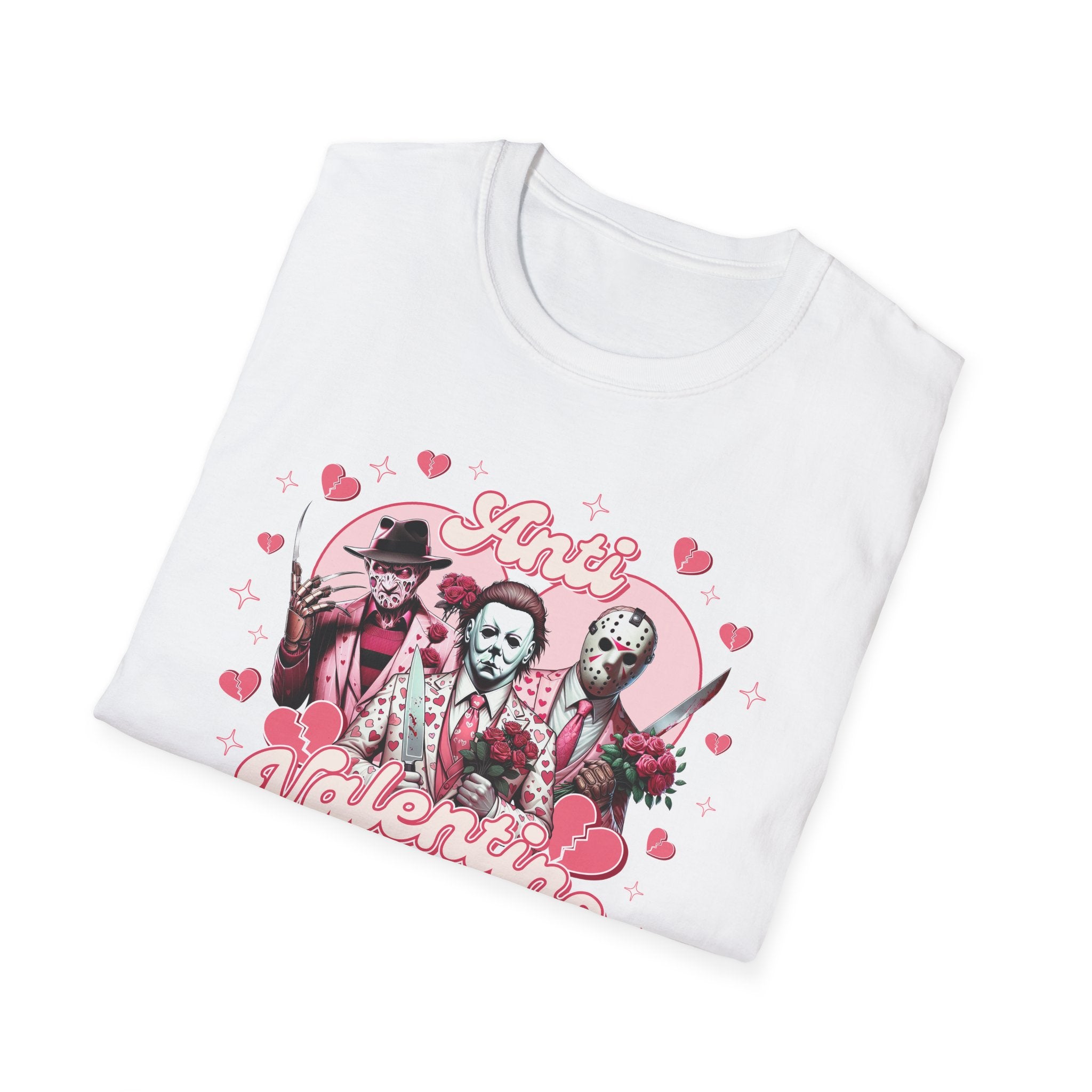 Anti Valentine Club, Softstyle T-Shirt, up to 5XL, Horror Movies, Halloween