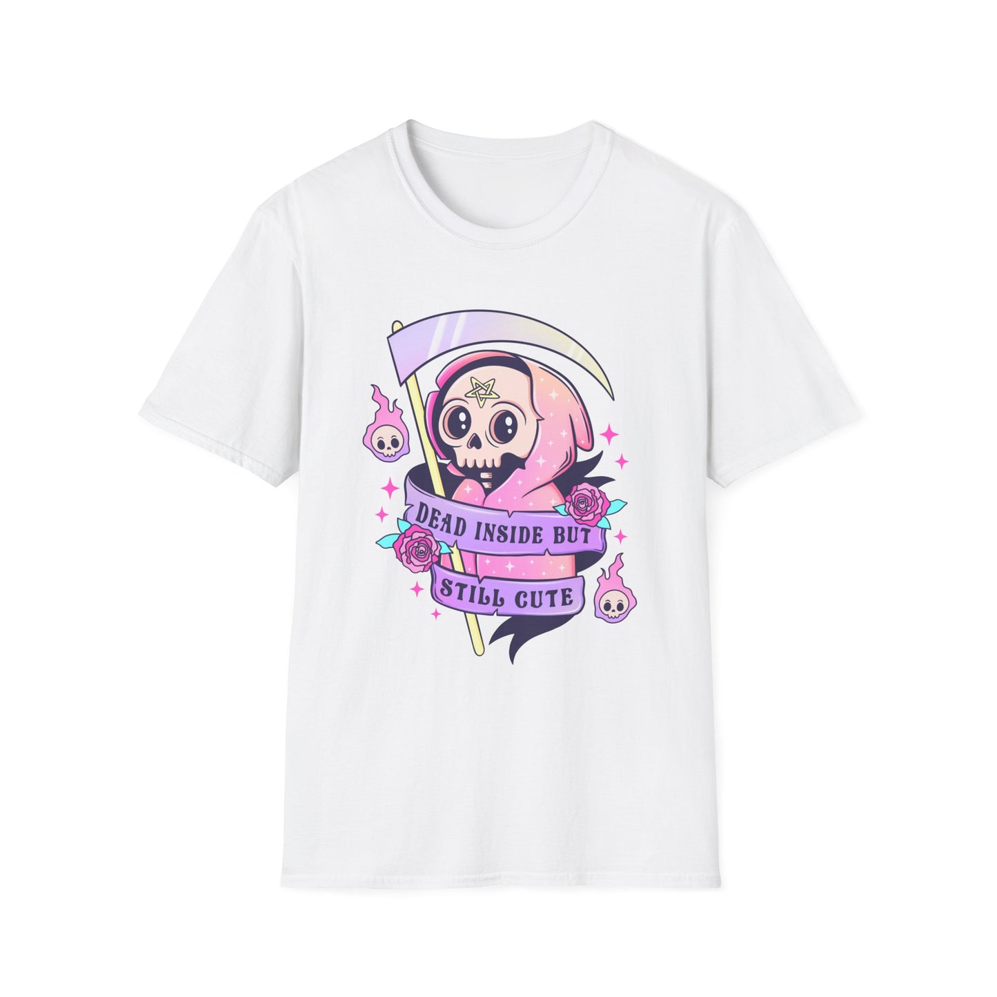 Dead inside but still cute, Softstyle T-Shirt, Halloween, kawaii, up to 5XL