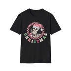 Pink Skeleton Christmas T-shirt, up to 5XL, spooky cute