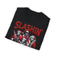 Slashing through the snow, Christmas Softstyle T-Shirt, Horror Movie, Ugly Christmas Jumper