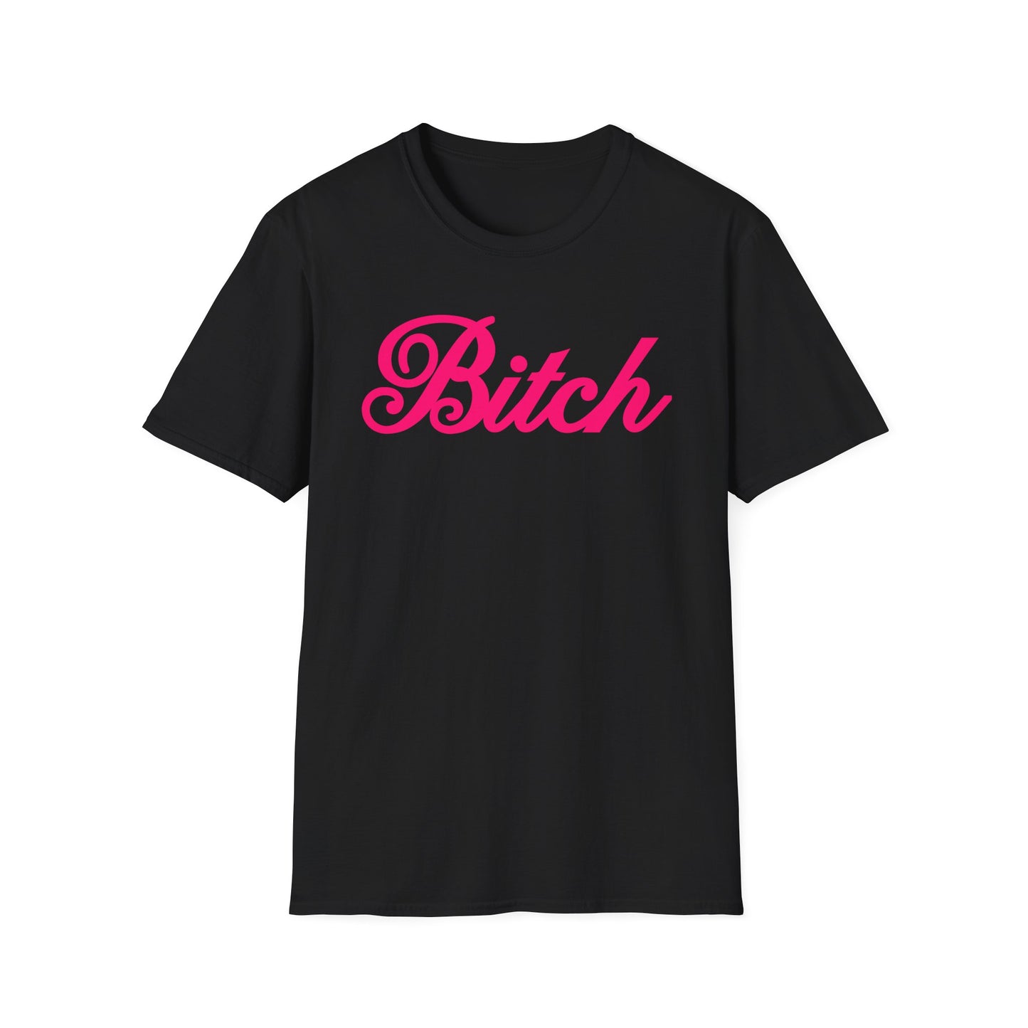 B*tch Softstyle T-Shirt, pink, girlie, Barbie, up to 5XL