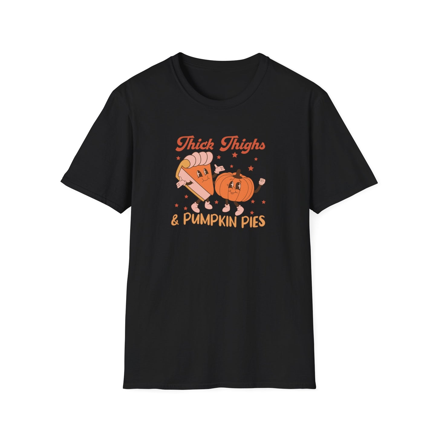 Thick Thighs and Pumpkin Pies,  Softstyle T-Shirt, up to 5XL