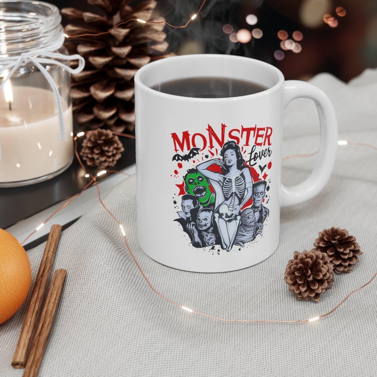 Monster Lover Mug, Horror Movie, Halloween