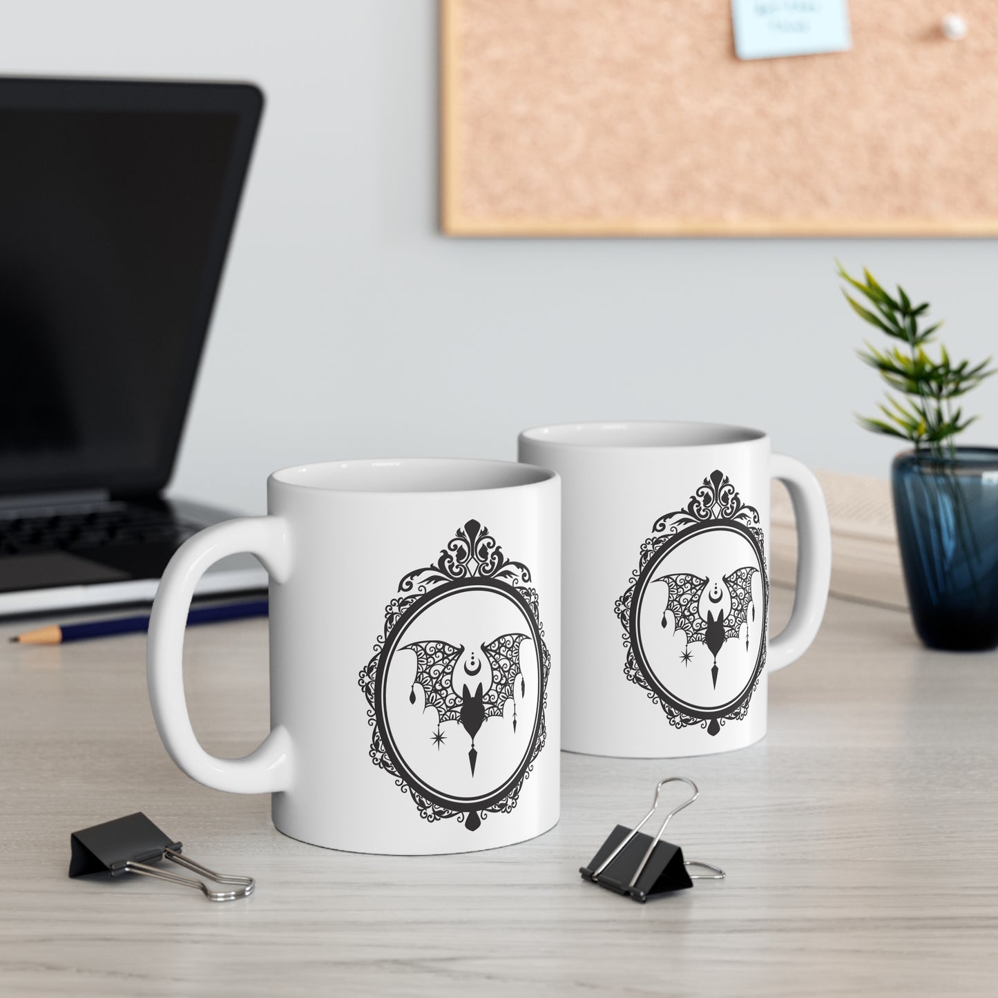 Bat Lace Goth Mug