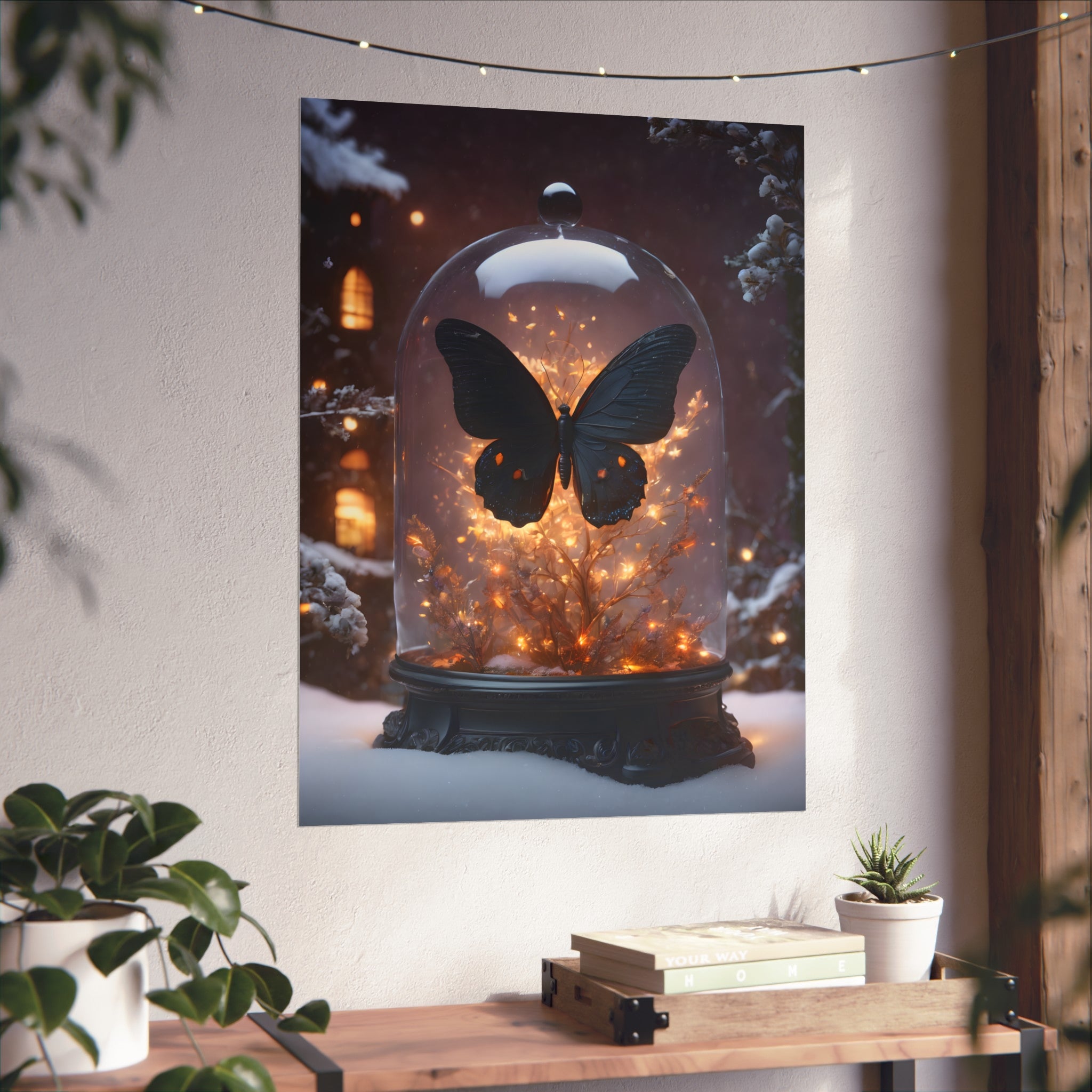 Black Butterfly Fine Art Print, Dark Academia, Goth Wall Decor, Gothic Gallery Wall, Halloween Decor