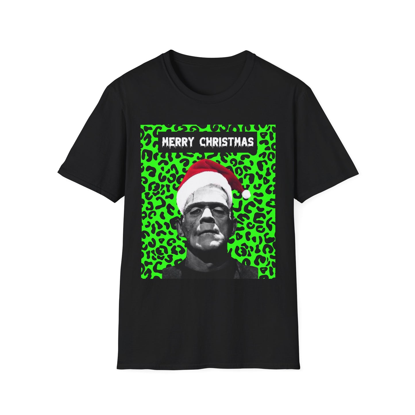 Frankenstein Merry Christmas, Softstyle T-Shirt, up to 5XL, Horror Movie