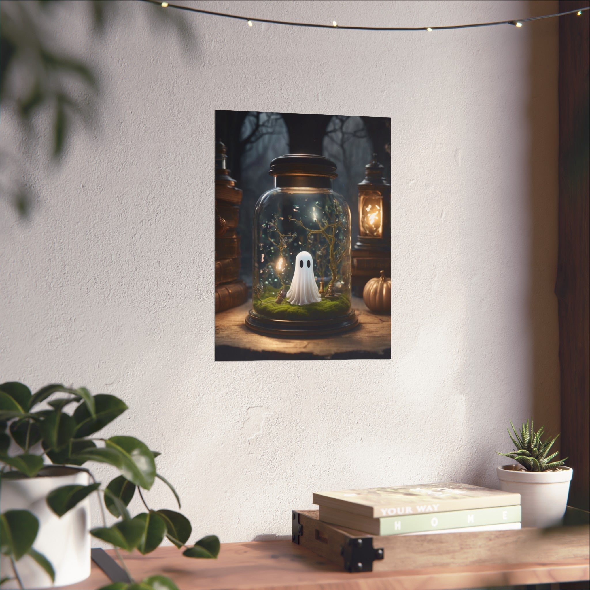 Cute Ghost Fine Art Print,  Dark Academia, Goth Wall Decor, Gothic Gallery Wall, Halloween Decor