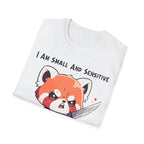 Cute Red Panda T-shirt, up to 5XL, Sensitive but Fight Me, red panda with knife