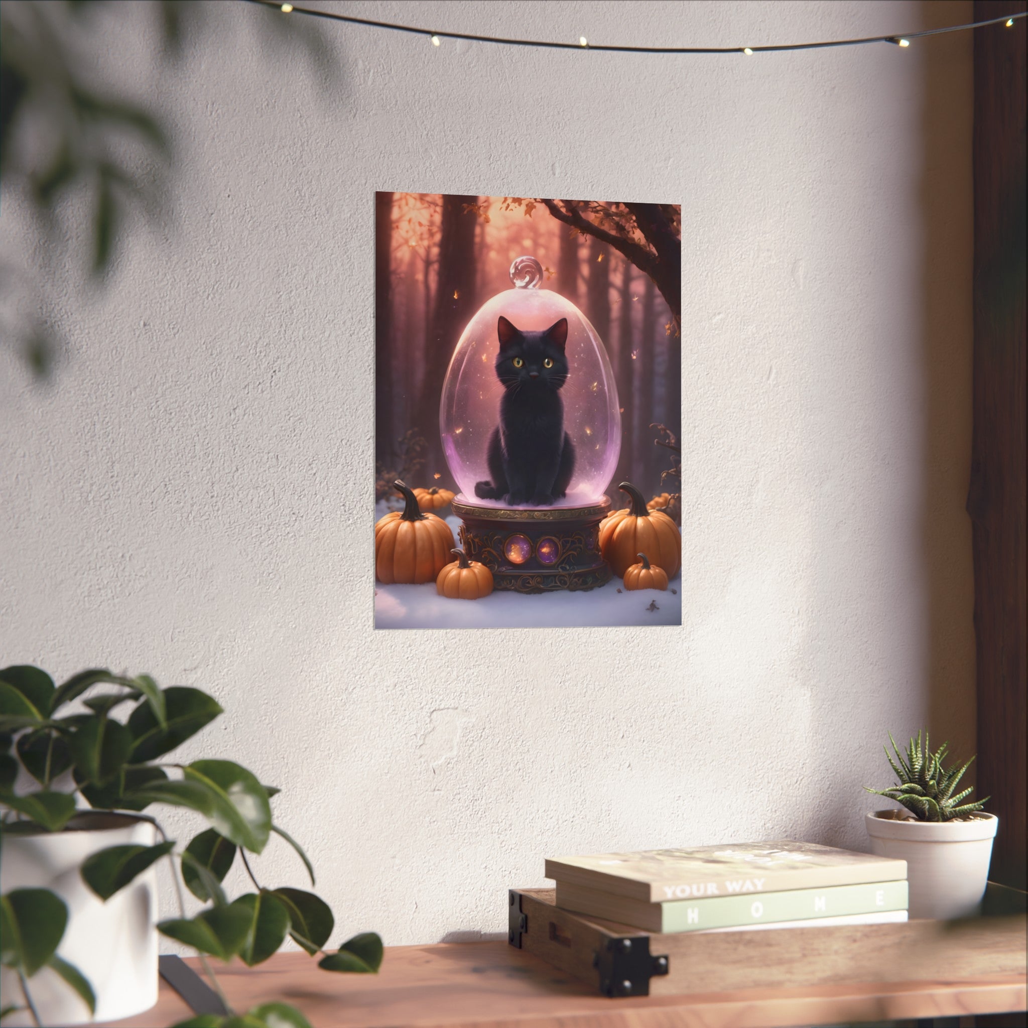 Black Cat Fine Art Print,  Dark Academia, Goth Wall Decor, Gothic Gallery Wall, Witchy Halloween Decor