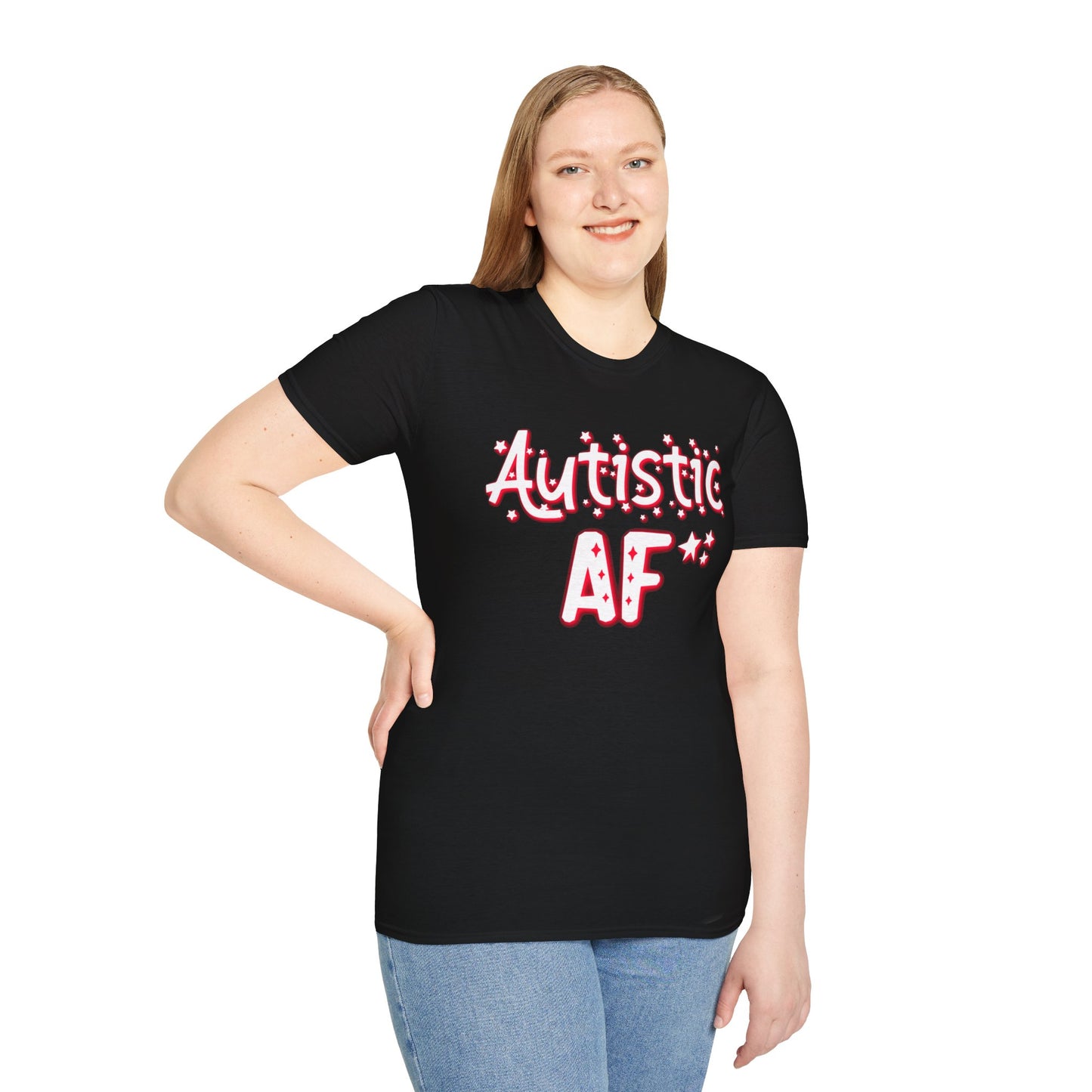 Autistic AF, Softstyle T-Shirt, up to 5XL