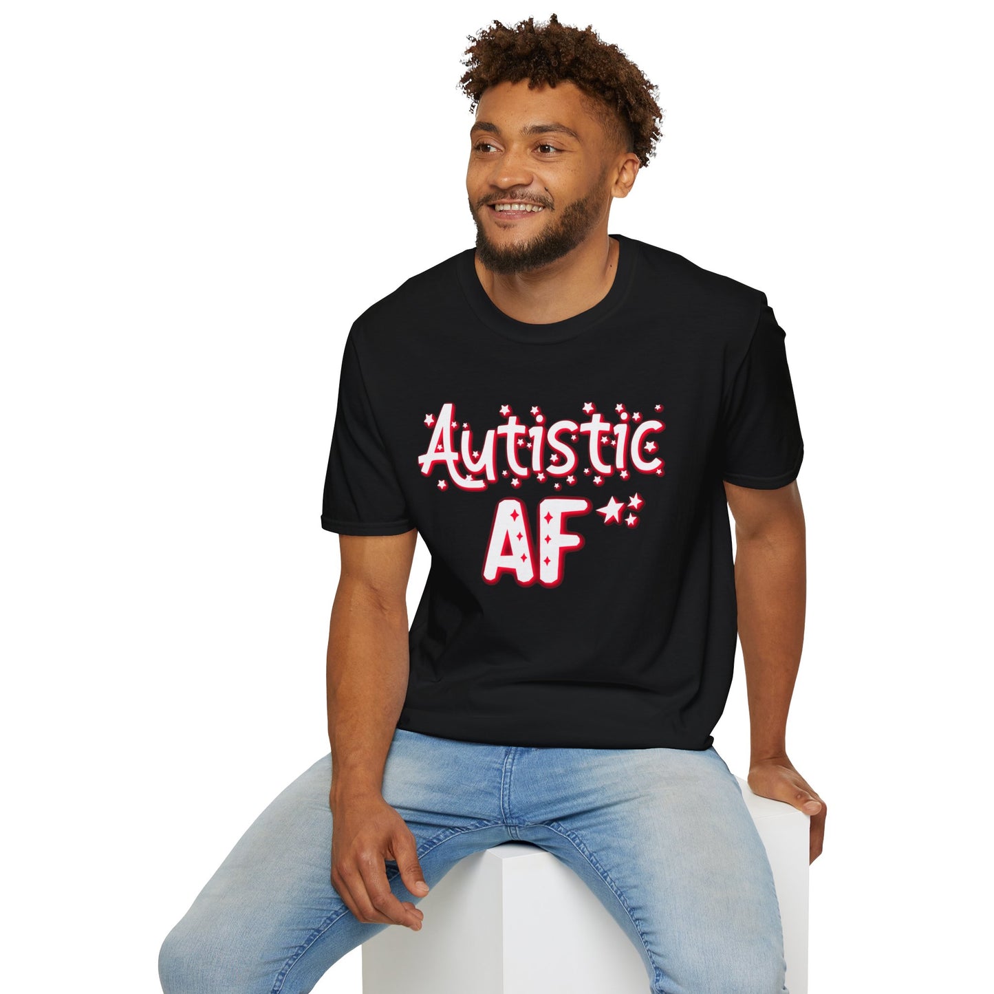 Autistic AF, Softstyle T-Shirt, up to 5XL