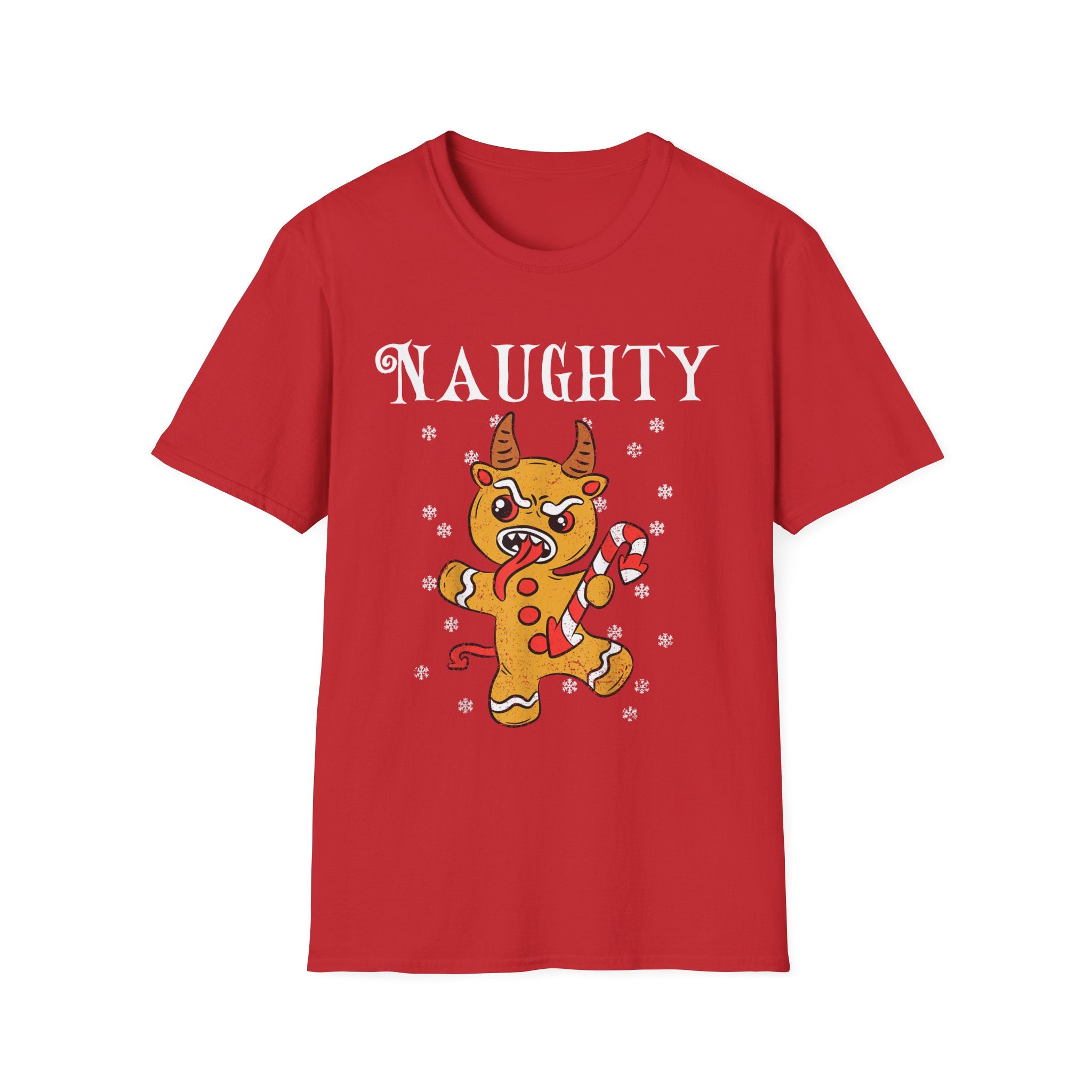Naughty Krampus Gingerbread man, Christmas T-shirt, up to 5XL