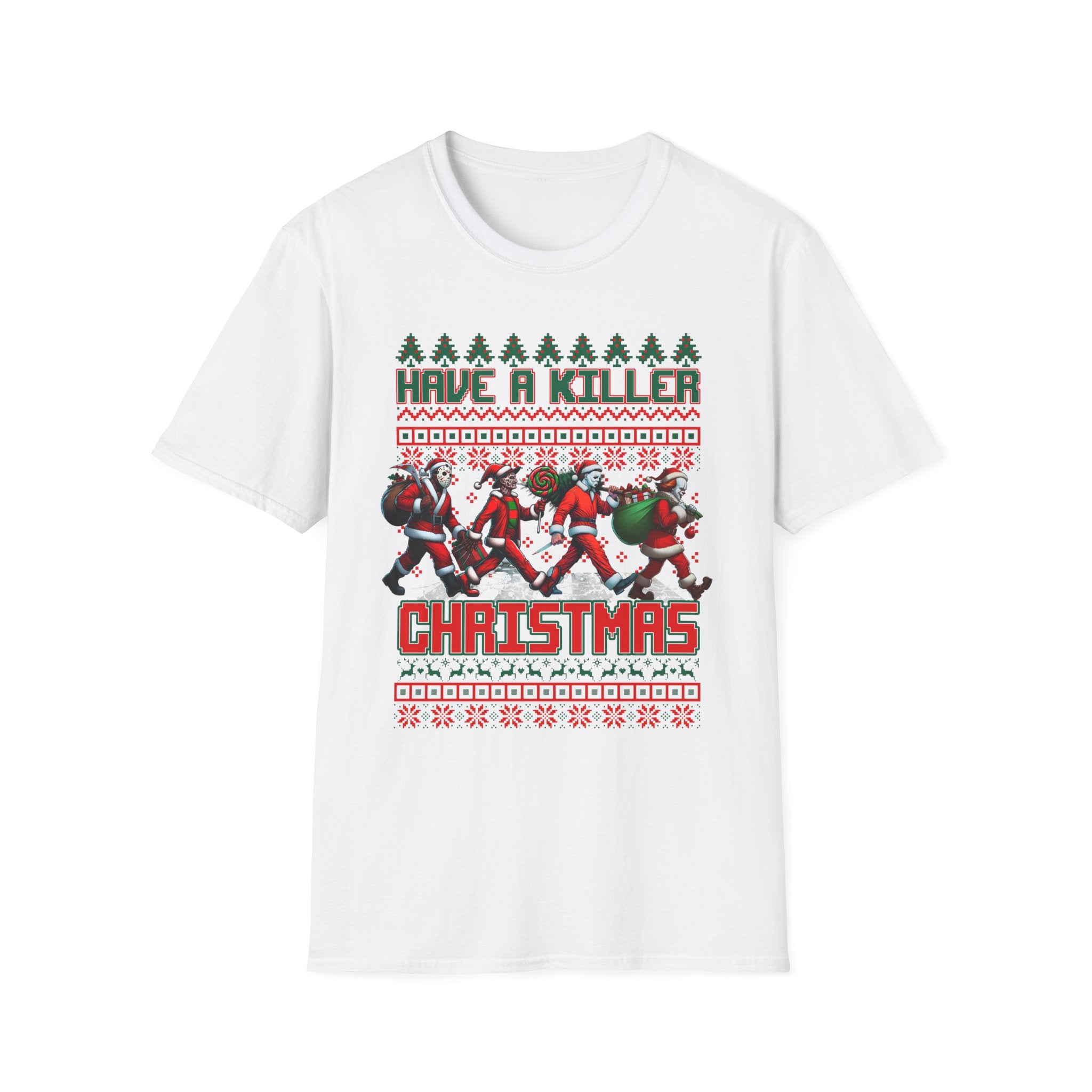 Killer Christmas, Softstyle T-Shirt, up to 5XL, Horror Movie, Ugly Christmas Jumper