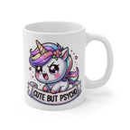 Cute but Psycho Mug, kawaii unicorn, pastel goth