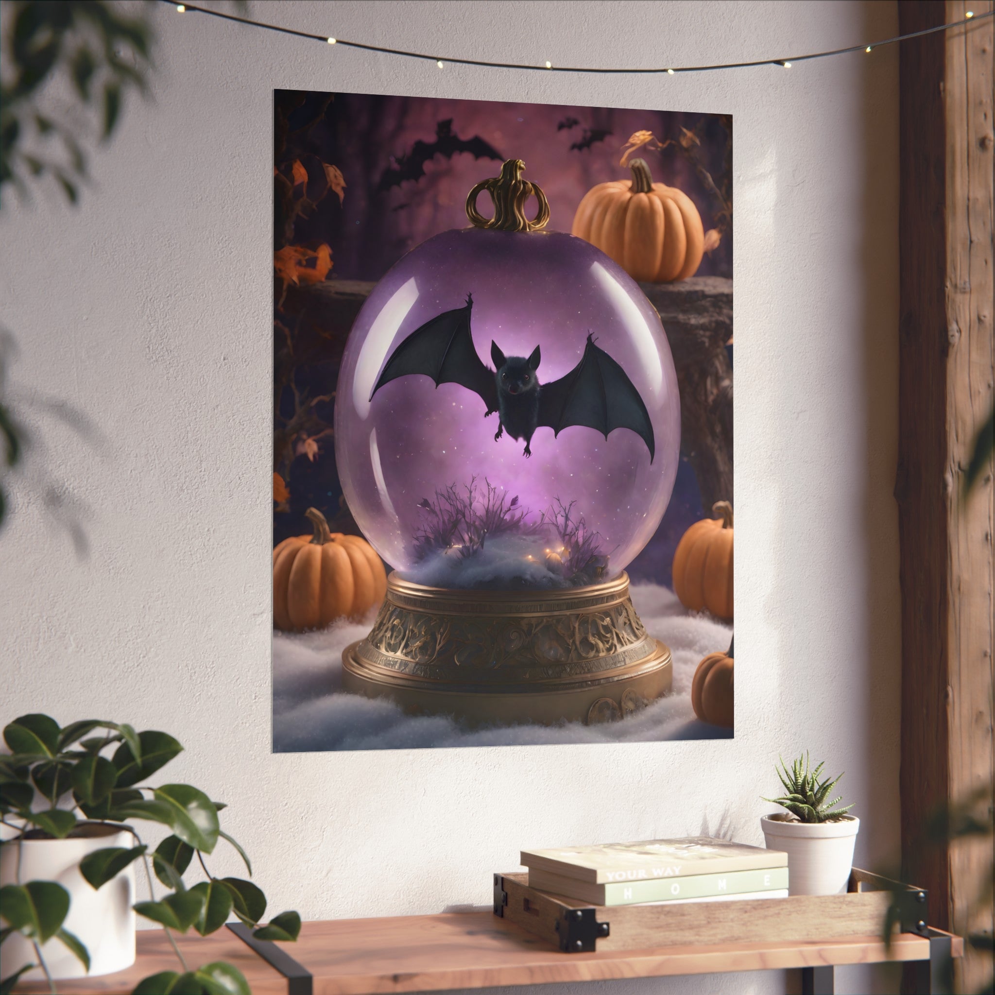 Goth Bat Fine Art Print,  Dark Academia, Goth Wall Decor, Gothic Gallery Wall, Halloween Decor