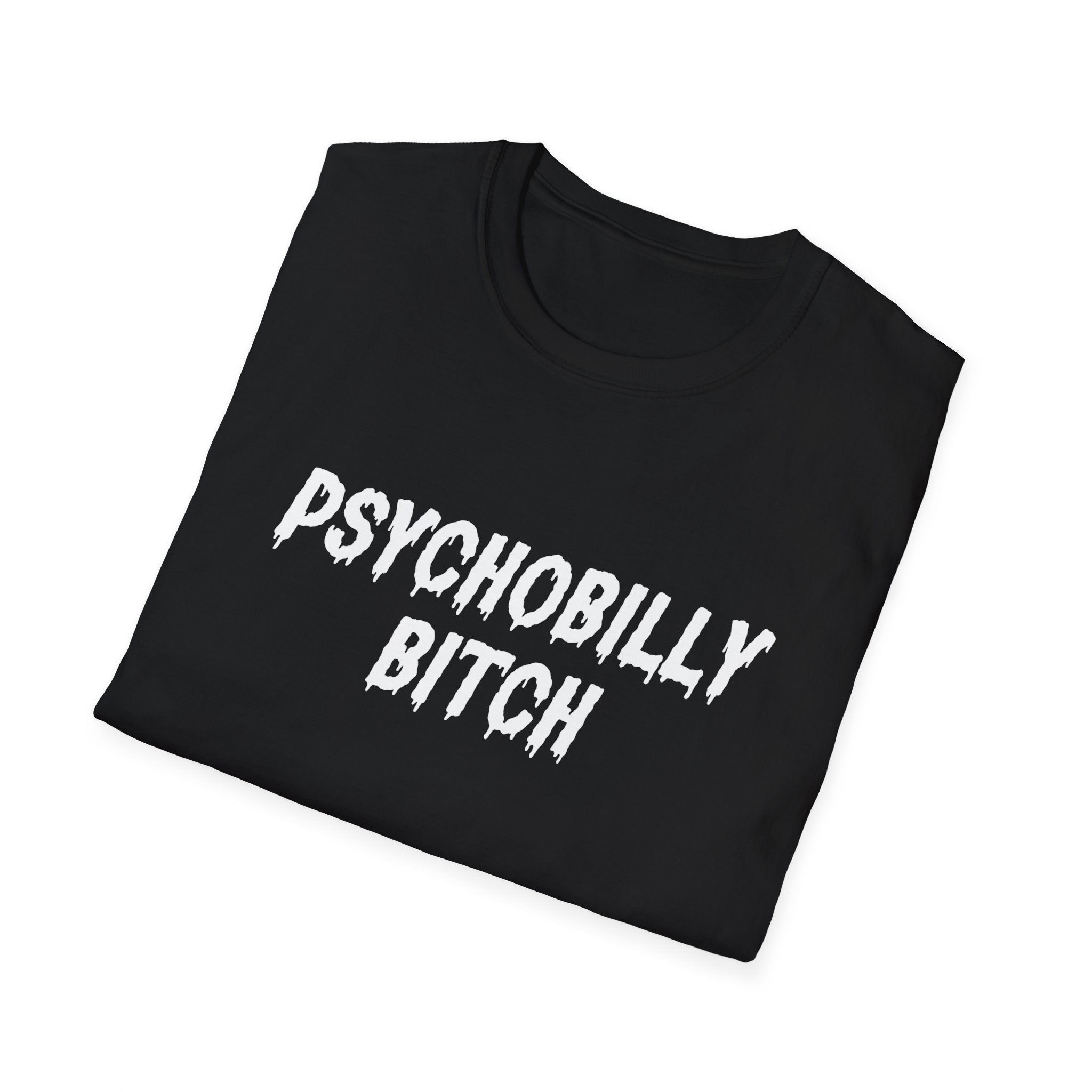 Psychobilly B*tch Softstyle T-Shirt, up to 5XL