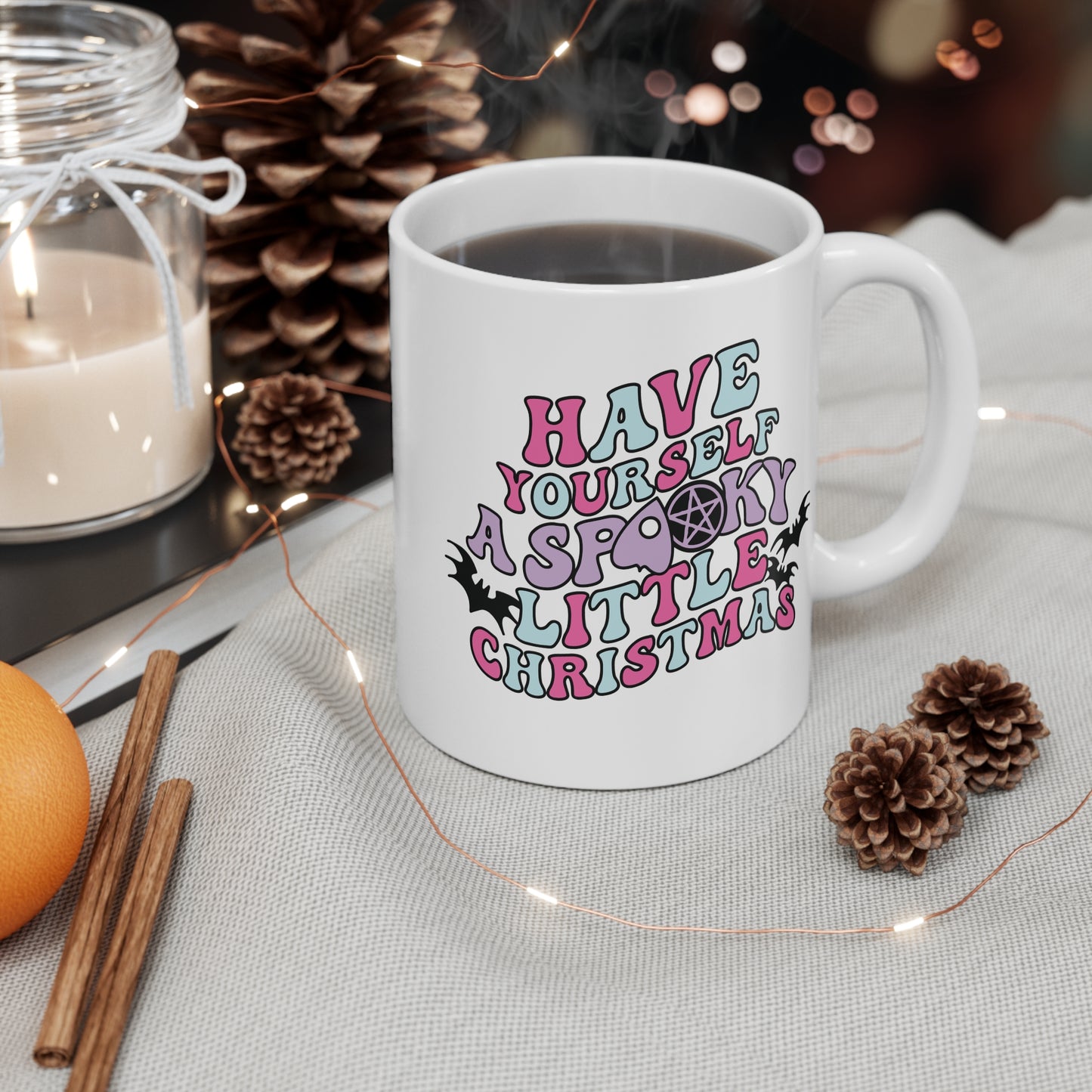 Spooky Little Christmas Mug, pastel goth