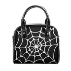 Spiderweb vegan leather gothic Handbag, Halloween