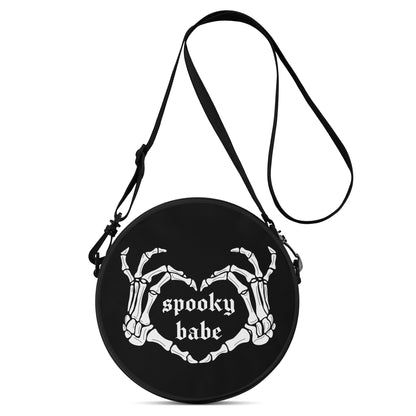 Spooky Babe Round Handbag, Halloween, Goth