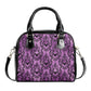 Purple Bats Vegan Leather Gothic Handbag, Halloween